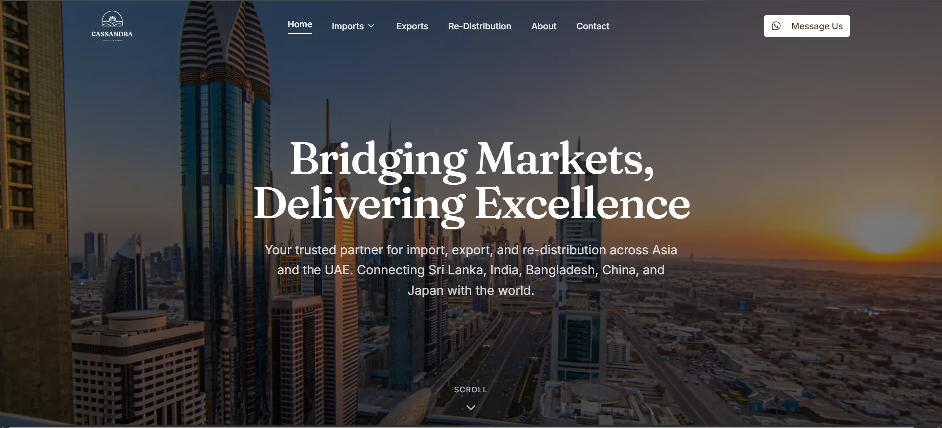 Cassandra UAE website screenshot