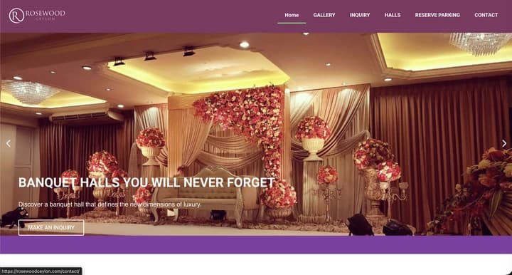 Rosewood Ceylon website screenshot