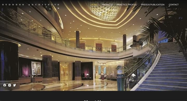 Sydness Architects website screenshot